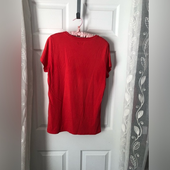 Vintage Y2K Cute Disney Red Top with Firenze Minnie Print, size UK 16 Eur 44 - Picture 5 of 8